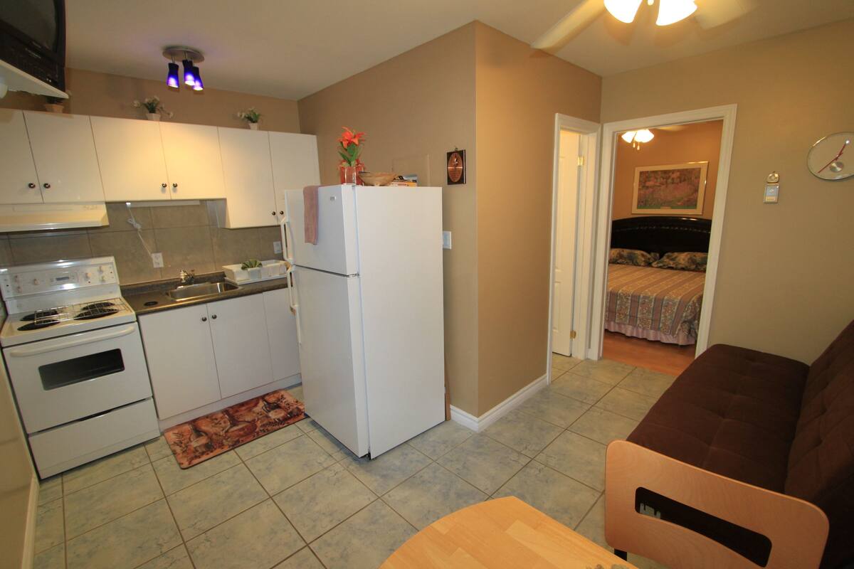 Villa Suite 3, 1 Bedroom, 1 King bed with Double Futon | Private kitchen | Coffee/tea maker, full-sized fridge, microwave, cookware/dishes/utensils