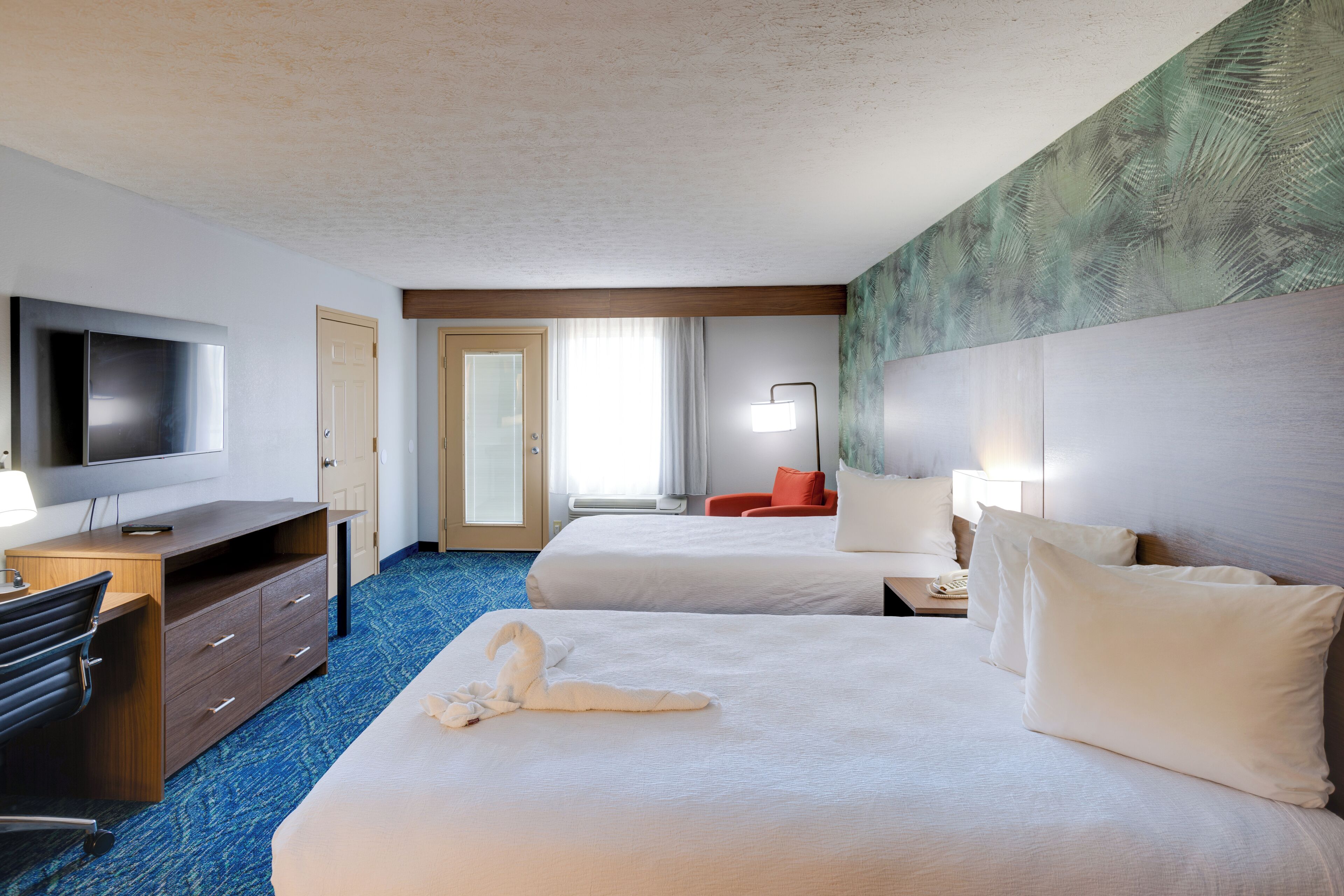 room, 2 queen beds, kitchenette | 1 bedroom, desk, iron/ironing board, free wifi