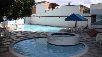 3 outdoor pools, pool umbrellas