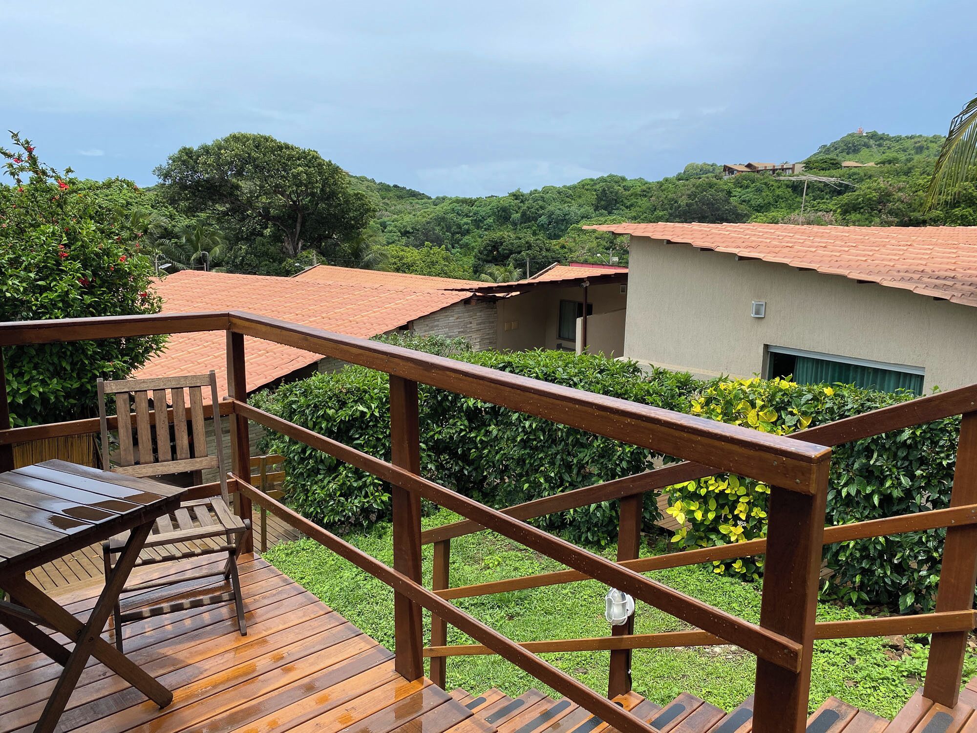 Quarto casal ou duplo luxo, para não fumantes | Terraço/pátio