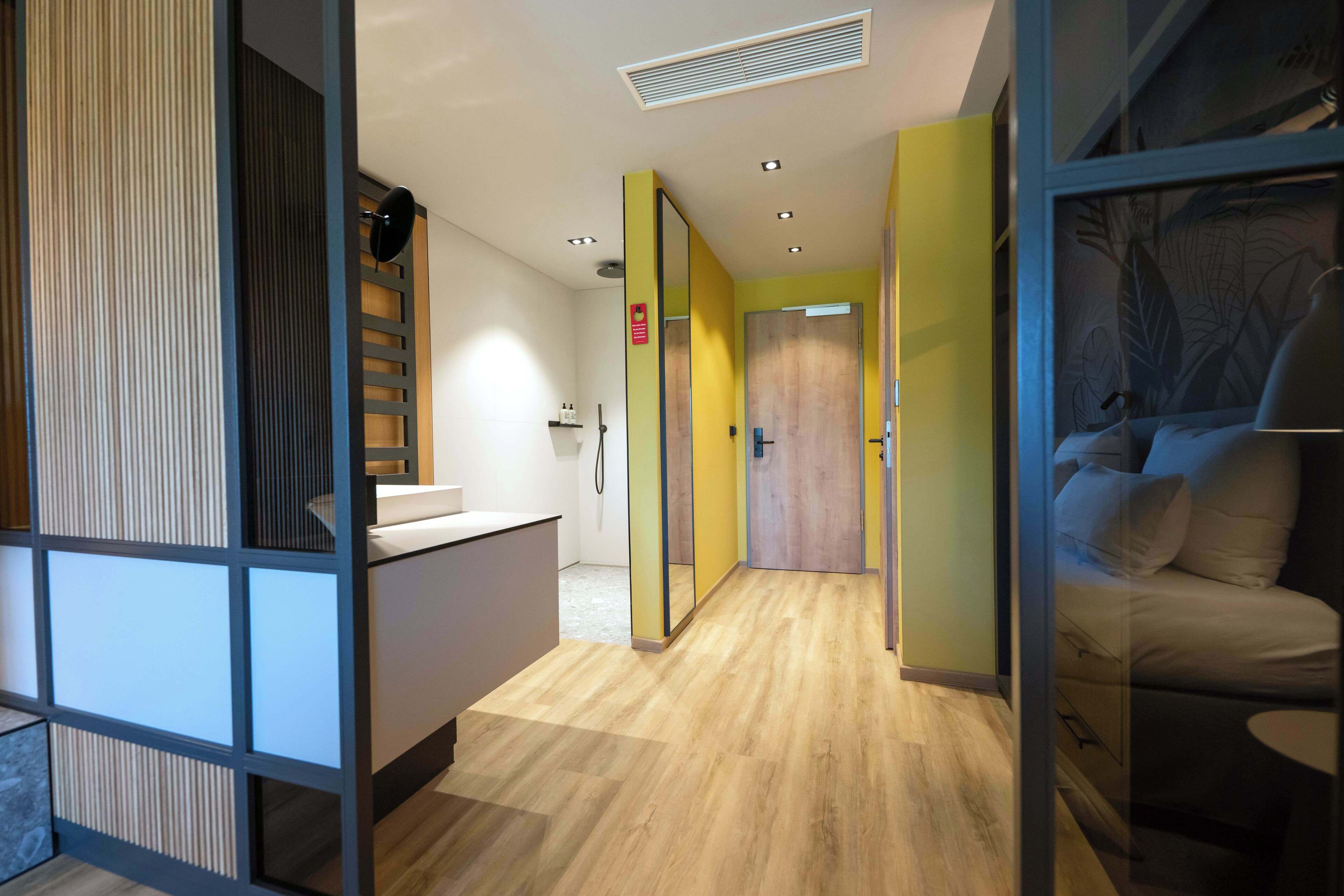 comfort double room | premium bedding, desk, laptop workspace, soundproofing