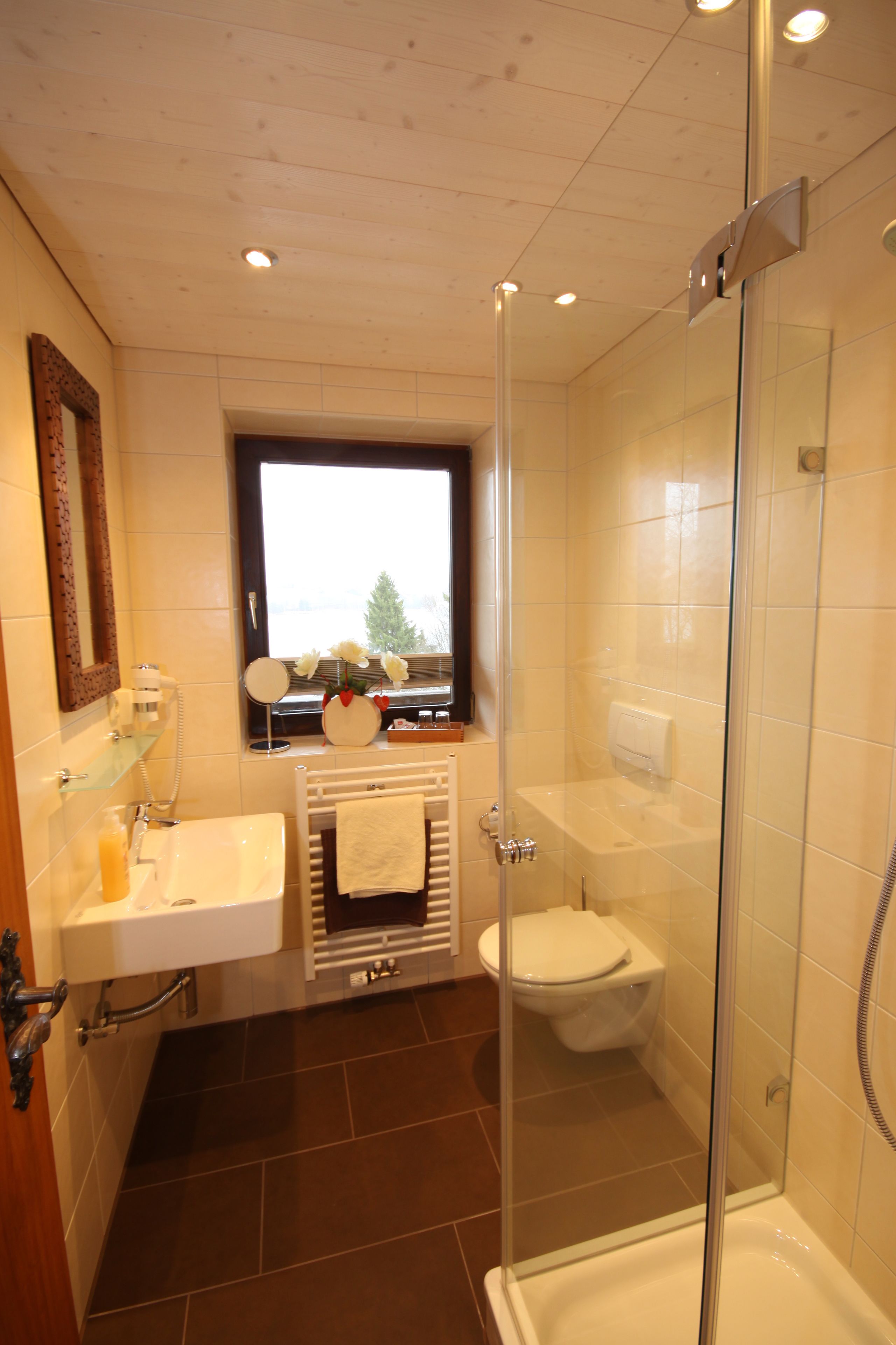 comfort double room, balcony, lake view | bathroom | shower, free toiletries, hair dryer, towels