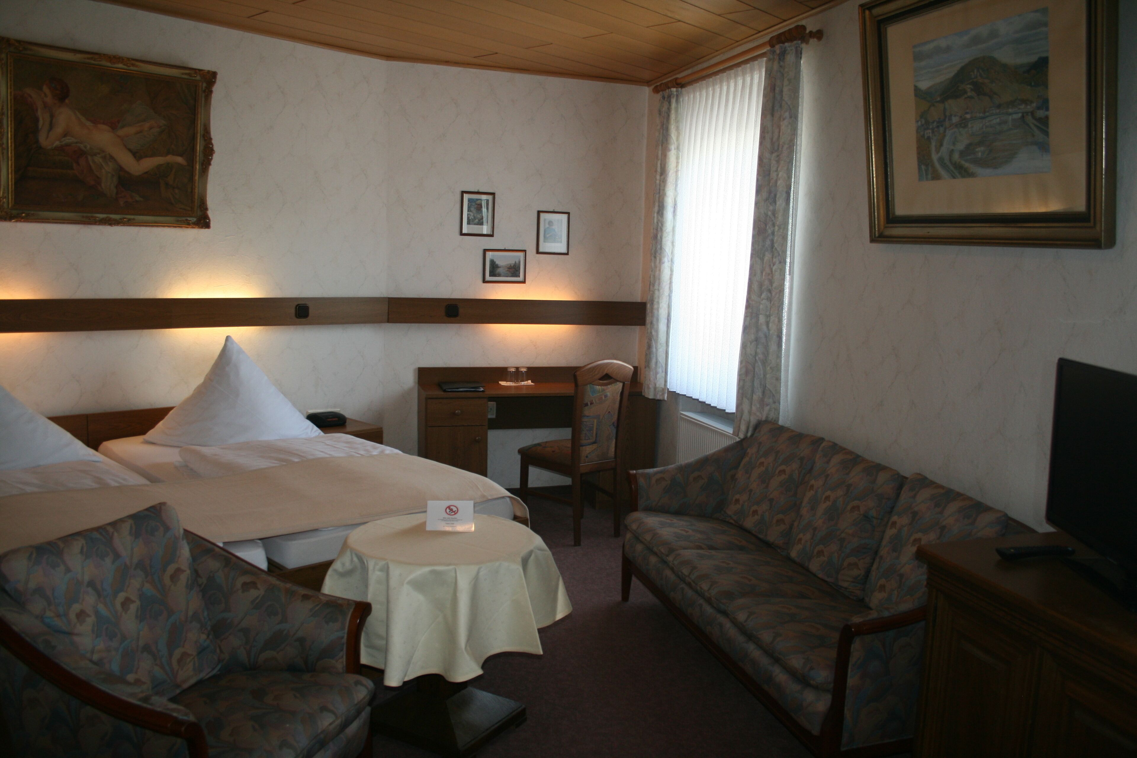 standard double room | hypo-allergenic bedding, down duvets, in-room safe, desk