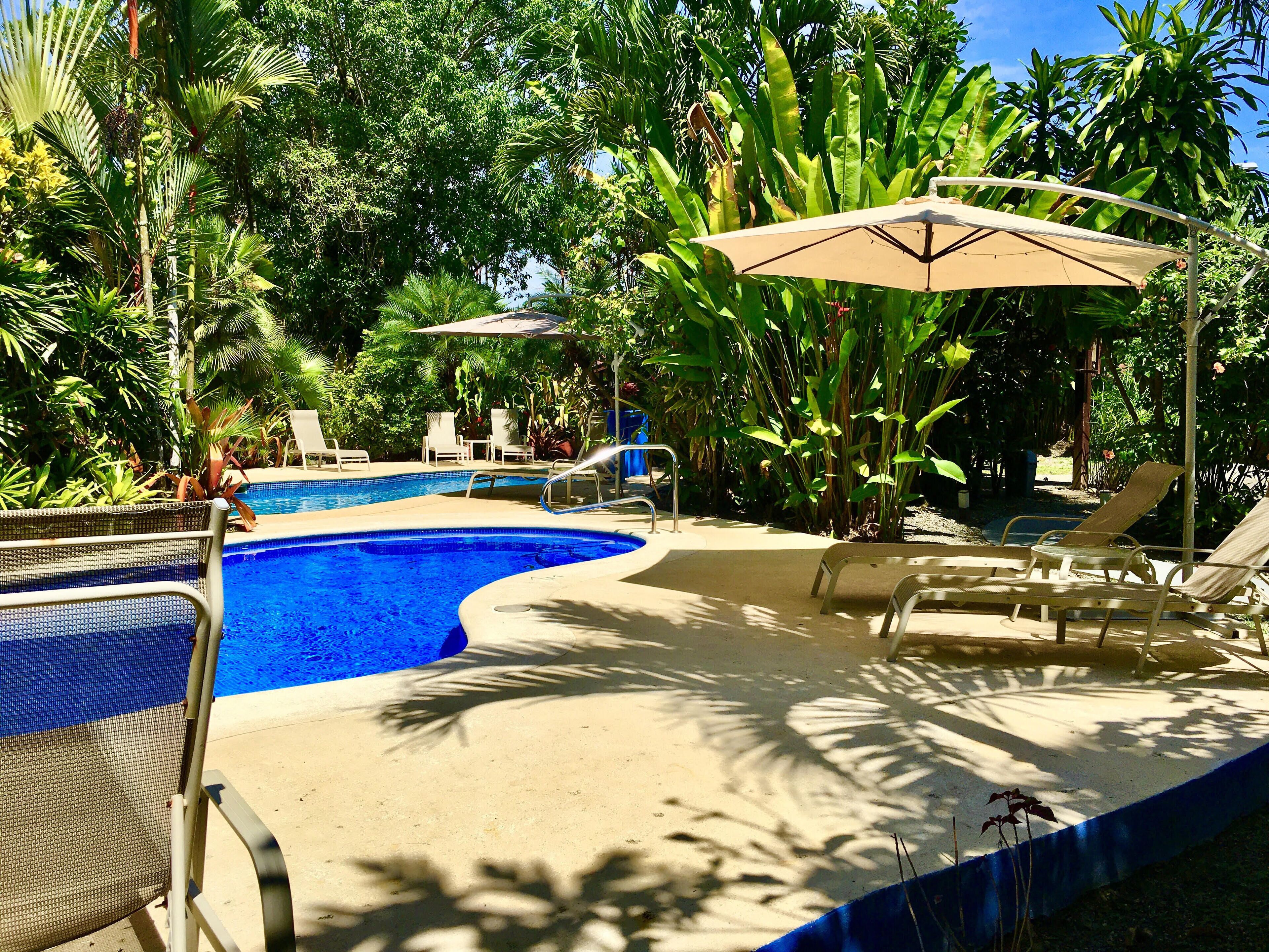 2 outdoor pools, sun loungers