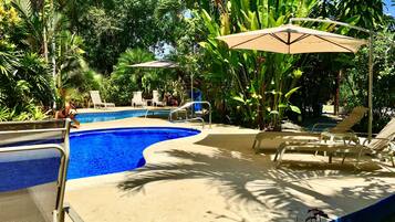2 outdoor pools, sun loungers