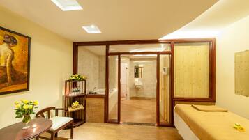 Body treatments, body wraps, body scrubs, 16 treatment rooms