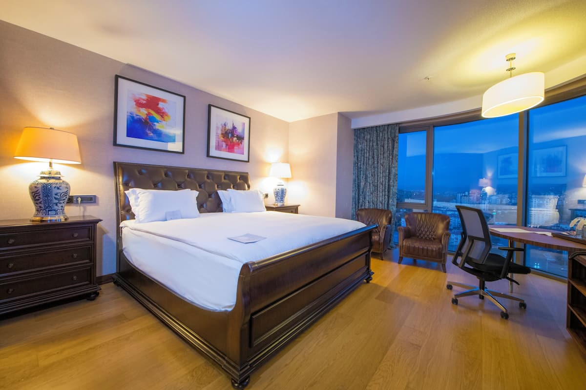 Free minibar items, in-room safe, individually decorated