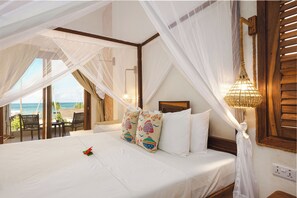 ห้องซิกเนเจอร์ทริปเปิล, วิวทะเล | ตู้นิรภัยในห้องพัก, Wi-Fi ฟรี, ผ้าปูที่นอน