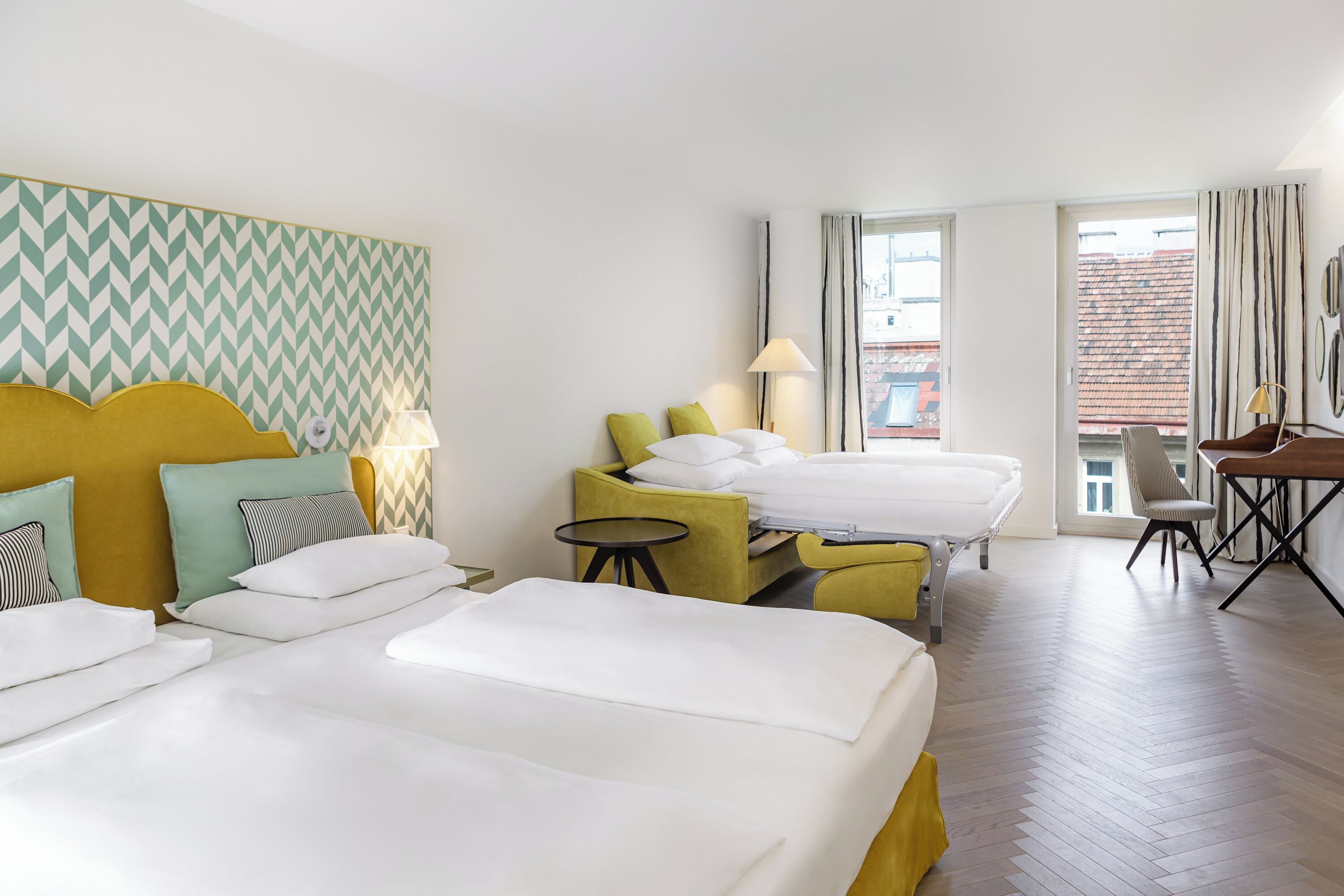 In-room safe, desk, blackout curtains, soundproofing