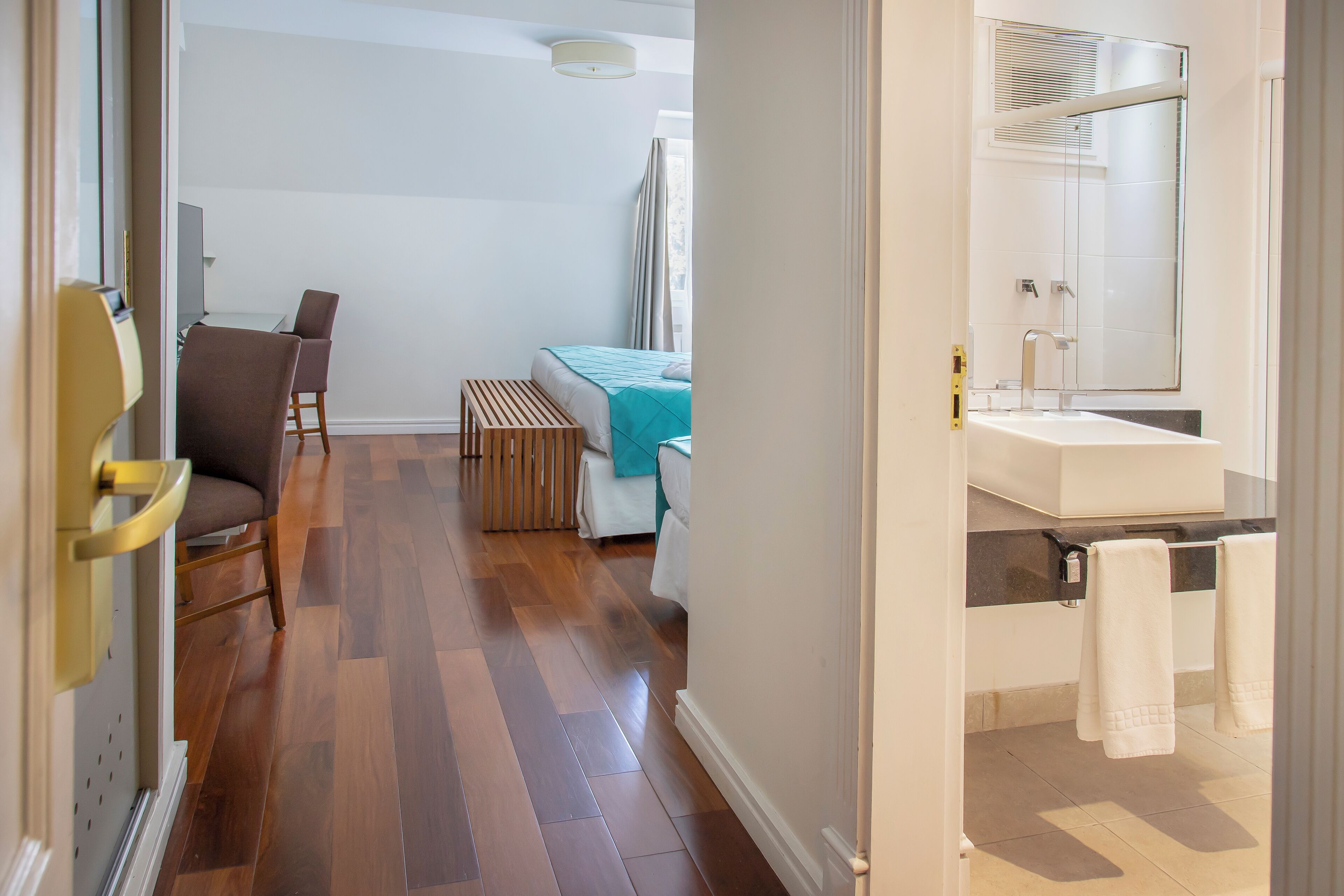 luxury room | minibar, in-room safe, desk, blackout curtains