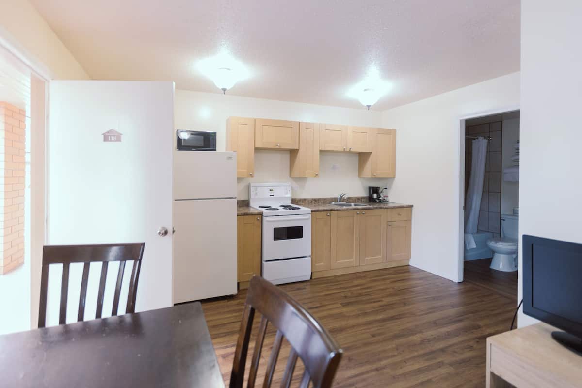 Stüdyo | Özel mutfak | Buzdolabı, mikrodalga fırın, kahve/çay makinesi