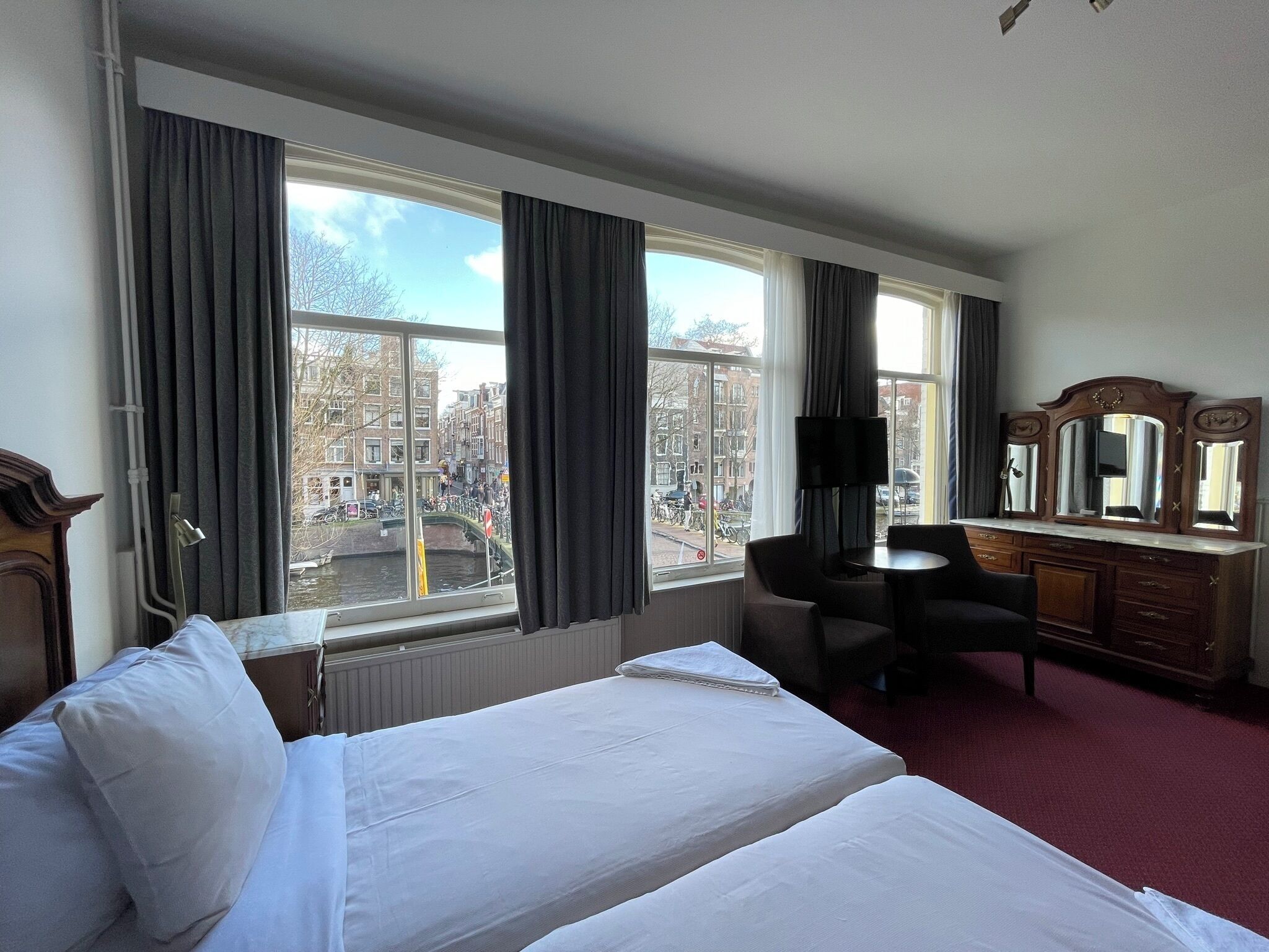 Deluxe Twin Room, Canal View | In-room safe, desk, blackout curtains, free WiFi