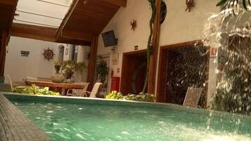 Indoor pool, open noon to 10 PM, sun loungers