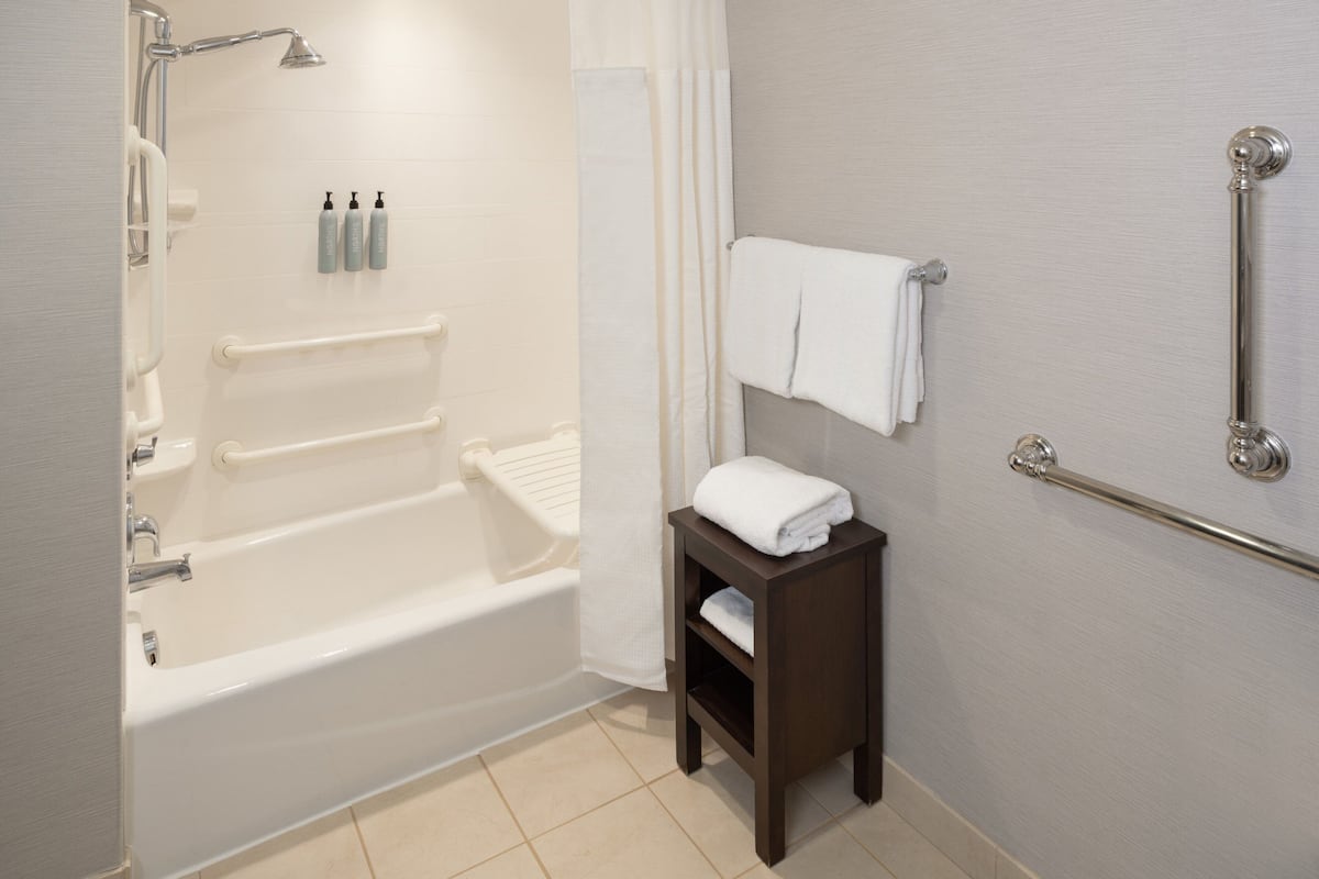 Hair dryer, towels