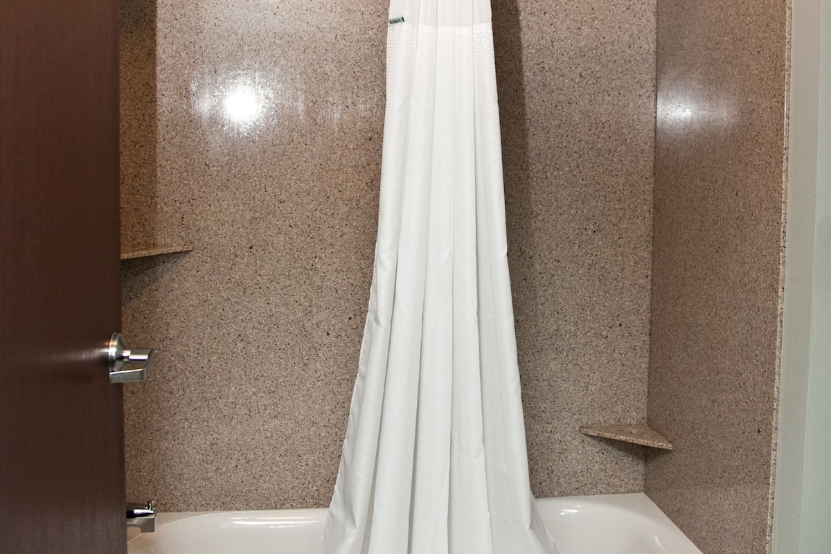 room, 1 king bed, non smoking | bathroom | combined shower/bathtub, free toiletries, hair dryer, towels