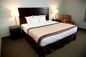 Rom, 1 kingsize-seng, tilgjengelighetstilpasset, ikke-røyk (Roll-in Shower) | Safe på rommet, skrivebord, strykejern/-brett og barnesenger (inkludert)