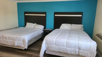 Standard Room, 2 Queen Beds, Non Smoking | Iron/ironing board, Internet, alarm clocks