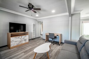 Family Penthouse | Blackout drapes, iron/ironing board, cribs/infant beds, free WiFi