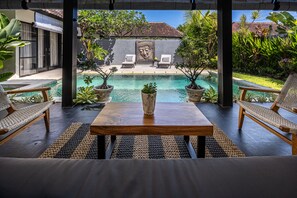 Villa, 2 Bedrooms, Private Pool | Living area