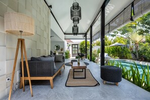 Villa, 1 Bedroom, Private Pool | Living area
