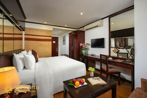 Deluxe Double or Twin Room, City View | Minibar, in-room safe, desk, laptop workspace - Babylon Grand Hotel & Spa (Hanoi)