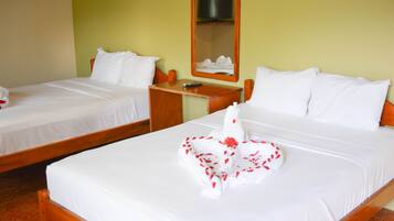 Premium bedding, down duvets, individually decorated