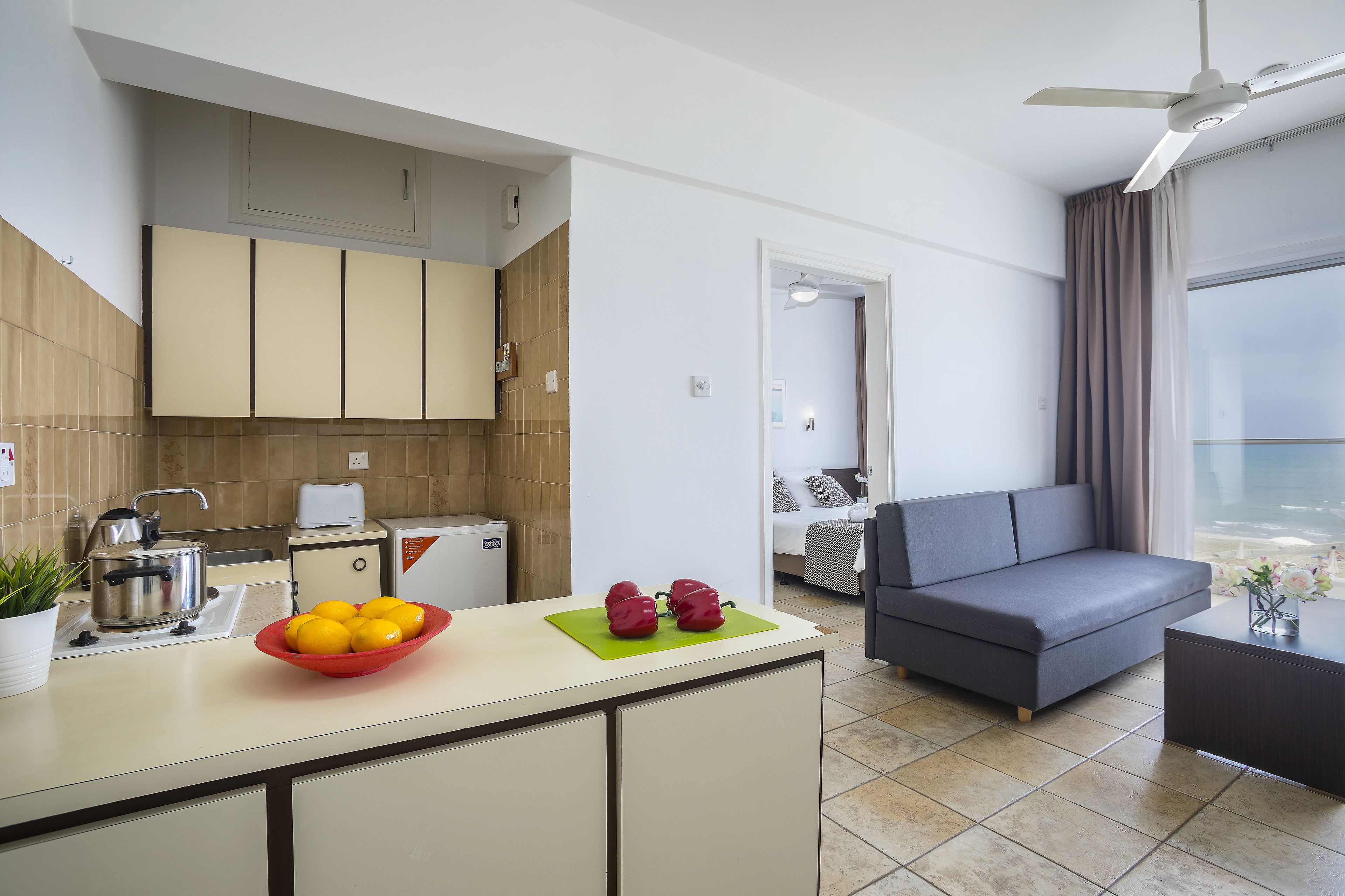 apartment, 1 bedroom, sea view | in-room safe, soundproofing, iron/ironing board, free wifi