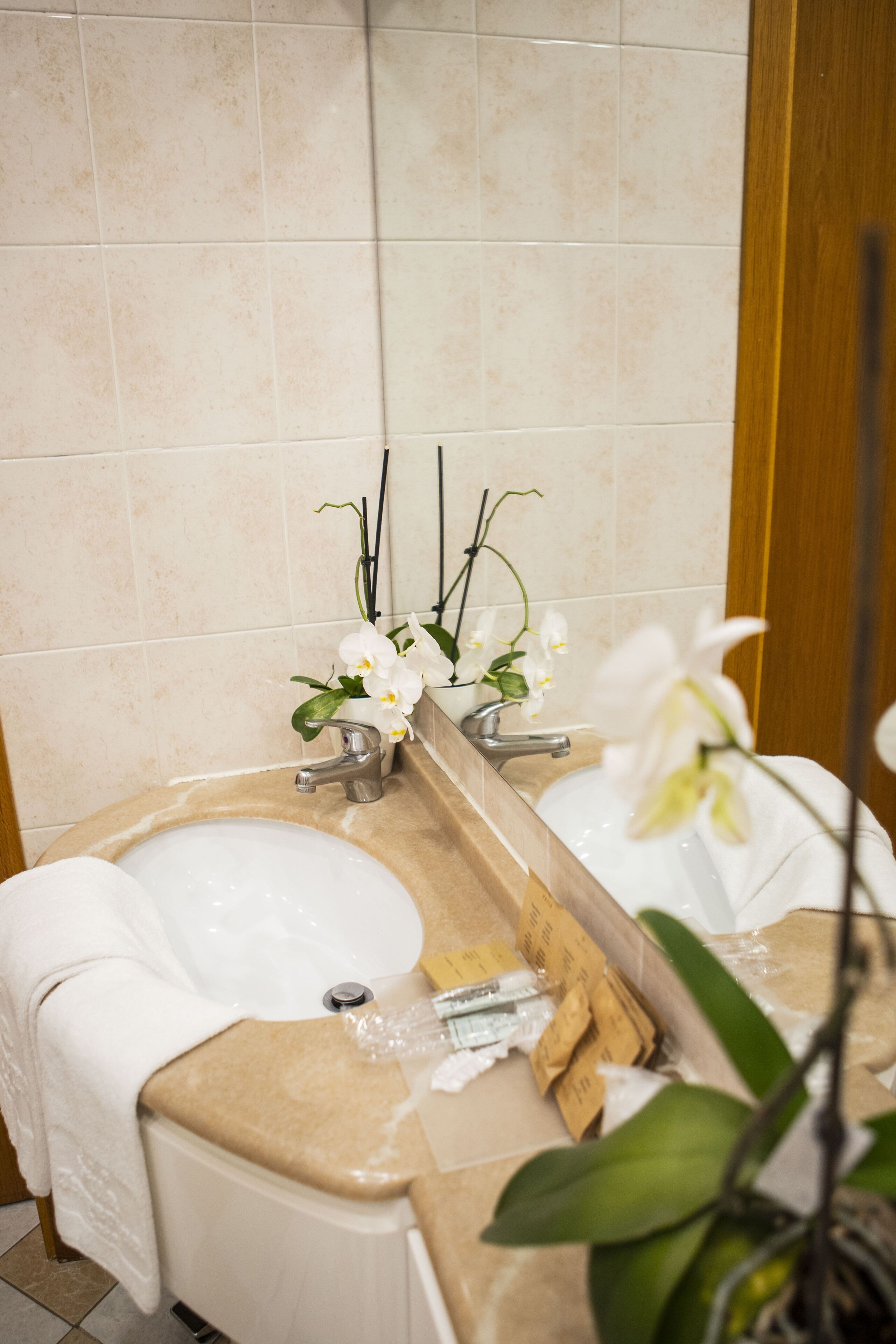 free toiletries, hair dryer, bidet, towels