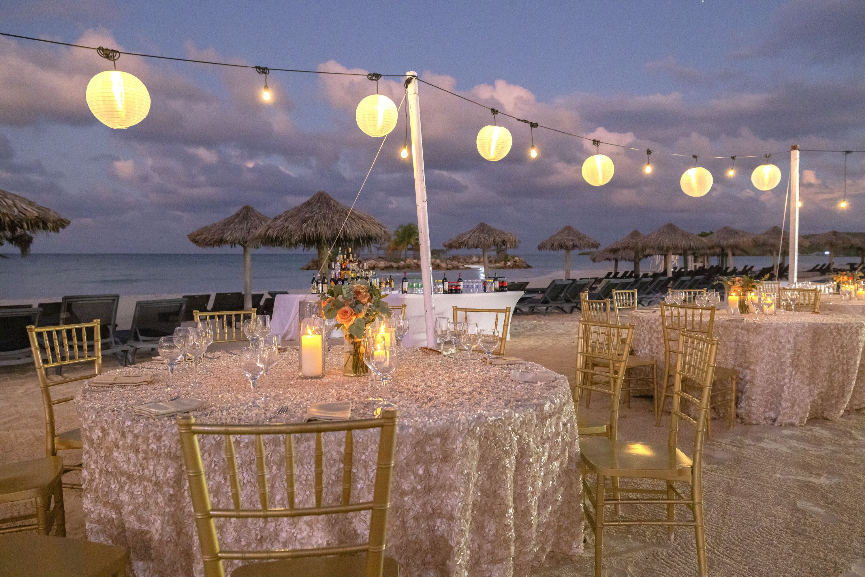 Outdoor wedding area