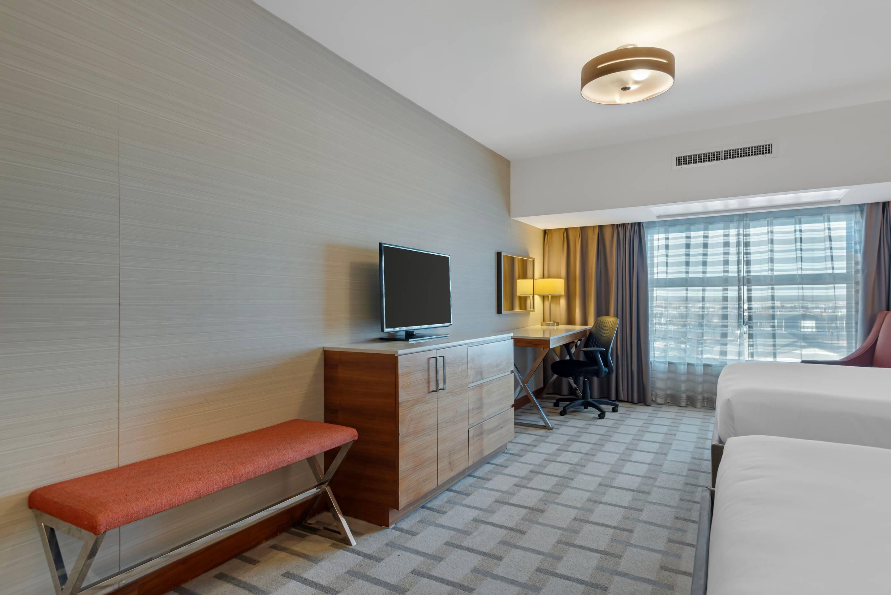 Room, 2 Queen Beds, Non Smoking | Premium bedding, in-room safe, desk, laptop workspace