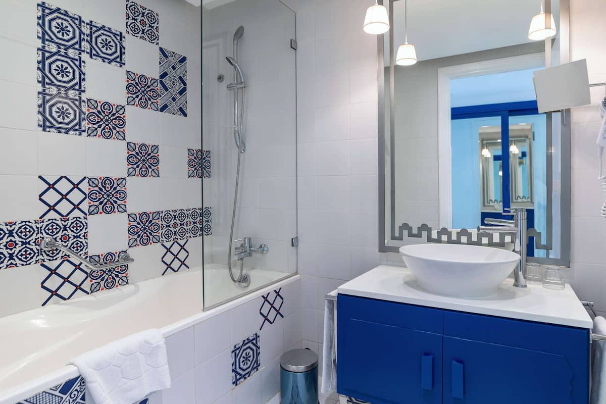 free toiletries, hair dryer, slippers, towels