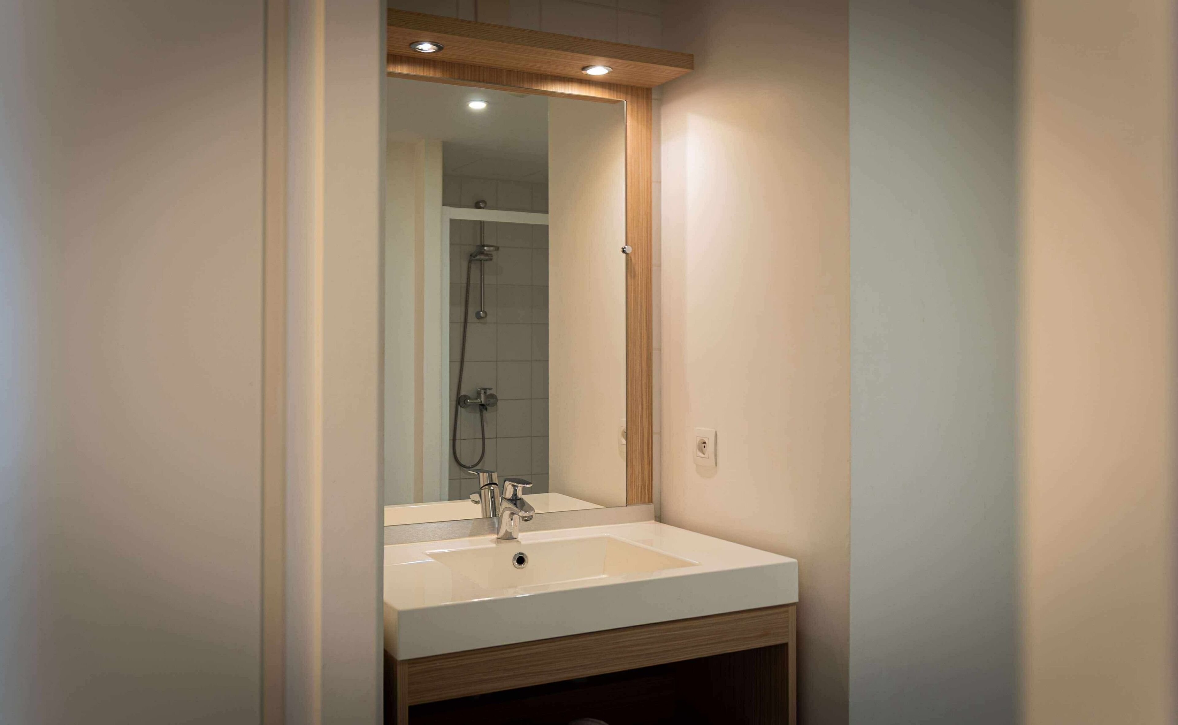 Shower, eco-friendly toiletries, hair dryer, soap