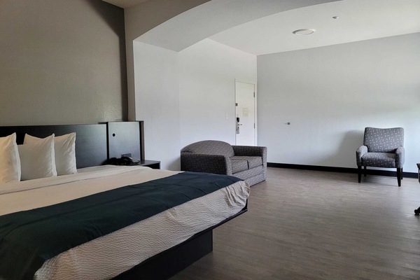 Standard Suite, 1 King Bed, Non Smoking | Pillowtop beds, desk, soundproofing, iron/ironing board
