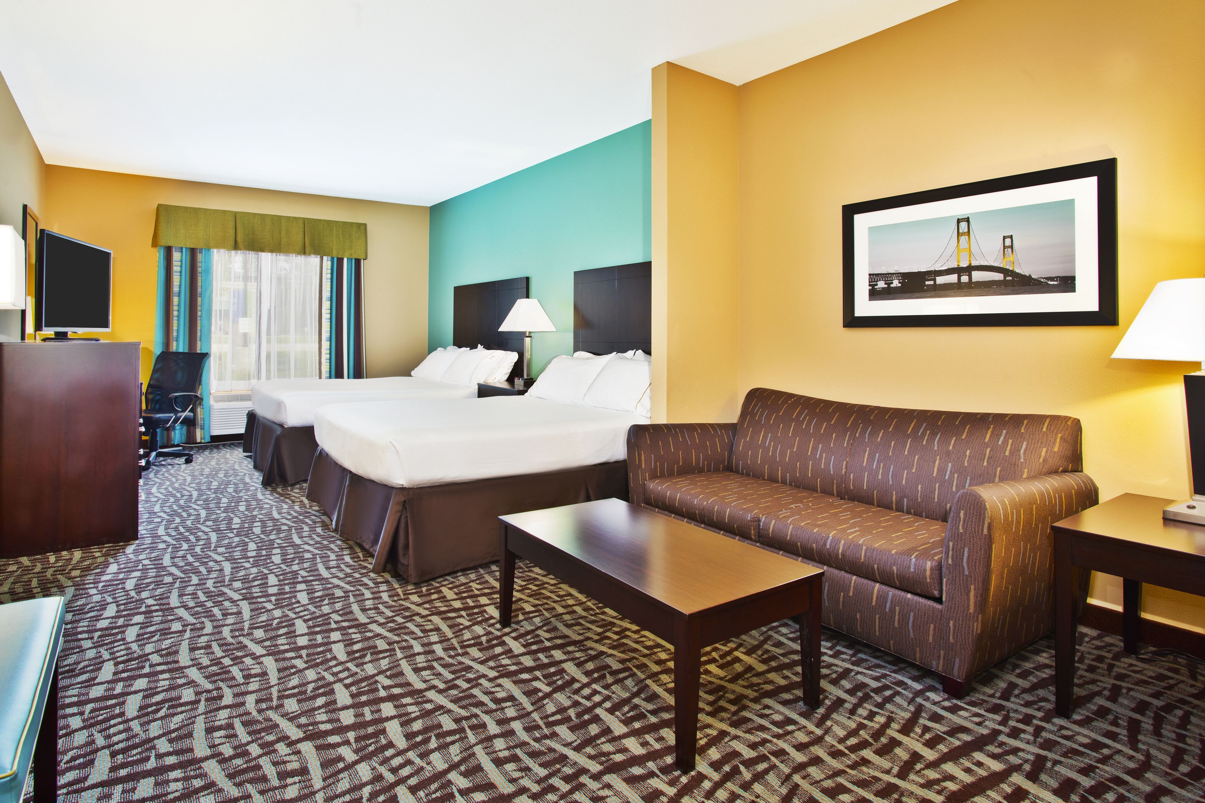 standard room, multiple beds | 1 bedroom, in-room safe, desk, iron/ironing board