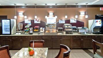 Free daily buffet breakfast