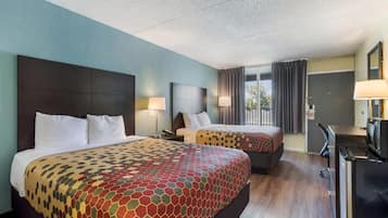 Standard Room, 2 Queen Beds, Non Smoking | Iron/ironing board, free WiFi, bed sheets