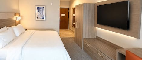 Desk, blackout drapes, iron/ironing board, free WiFi