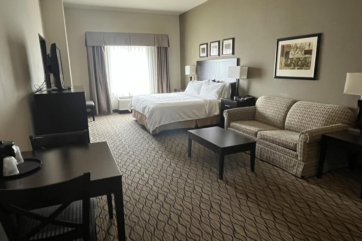 desk, blackout curtains, iron/ironing board, free cots/infant beds