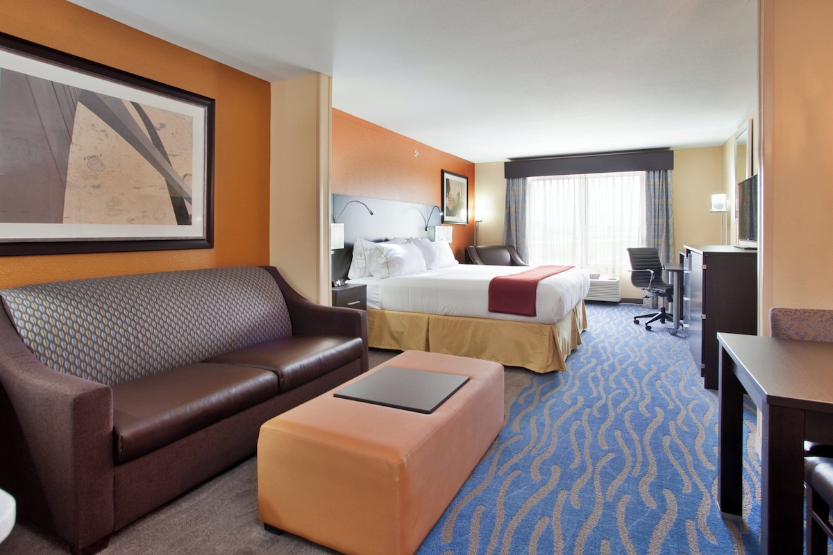 Suite, 1 King Bed with Sofa bed, Accessible (Communications Accessible) | In-room safe, desk, iron/ironing board, rollaway beds (surcharge)