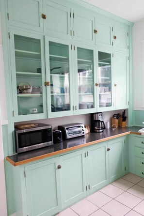 Apartment | Private kitchen | Fridge, microwave, stovetop, coffee/tea maker