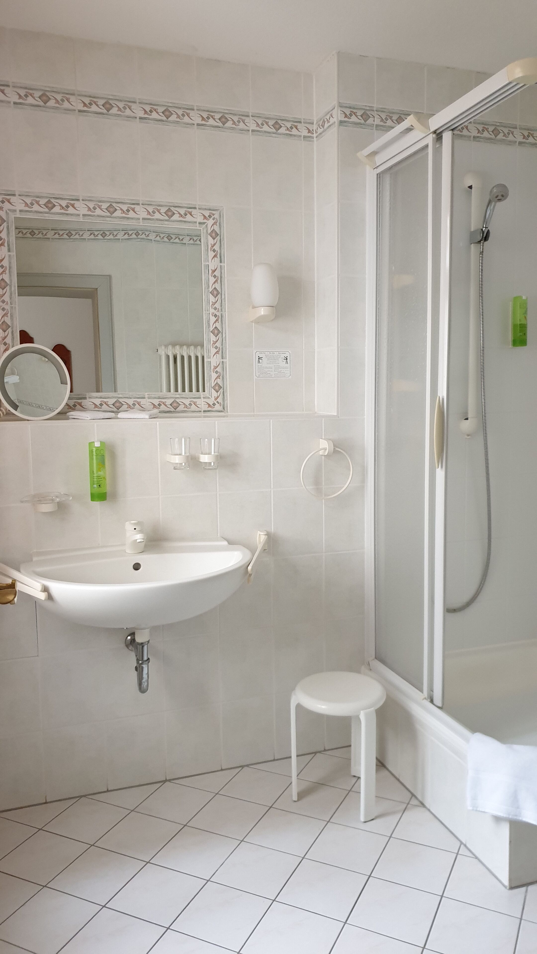 free toiletries, hair dryer, towels