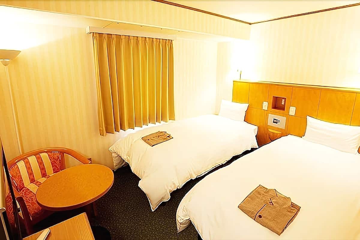 down duvets, desk, blackout curtains, iron/ironing board