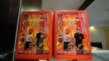 Two promotional posters with text and images, likely advertising a product or service.