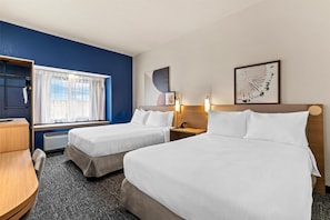 Room, 2 Queen Beds, Accessible (Mobility & Hearing, Roll-in Shower) | Desk, laptop workspace, blackout drapes, iron/ironing board - Spark by Hilton Wilkes Barre (Wilkes-Barre)