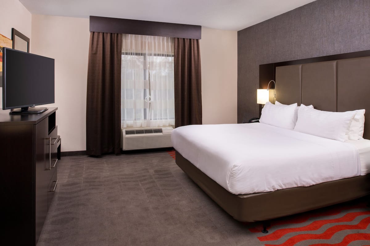 Standard Room, 1 King Bed, Accessible (Mobility Roll-In Shower) | 1 bedroom, desk, laptop workspace, iron/ironing board