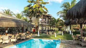 2 outdoor pools, pool umbrellas, pool loungers