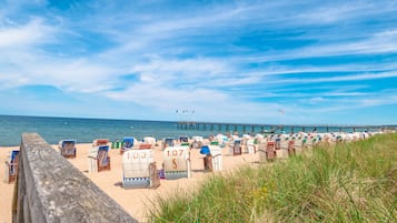 Di pantai, luncur air, luncur angin, bola tampar pantai