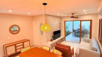 Master Room | Living area | 43-inch Smart TV with satellite channels