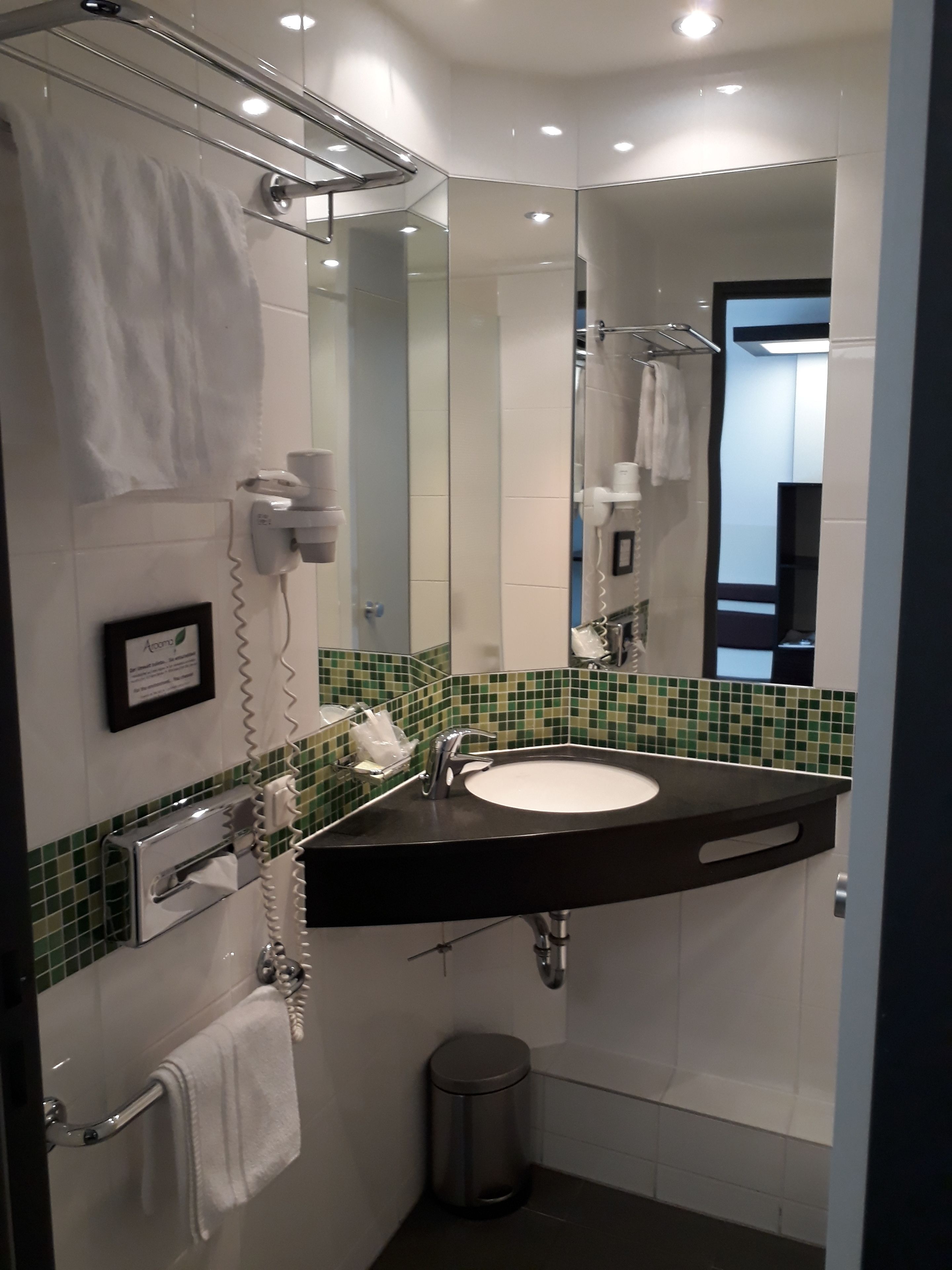 free toiletries, hair dryer, bathrobes, towels