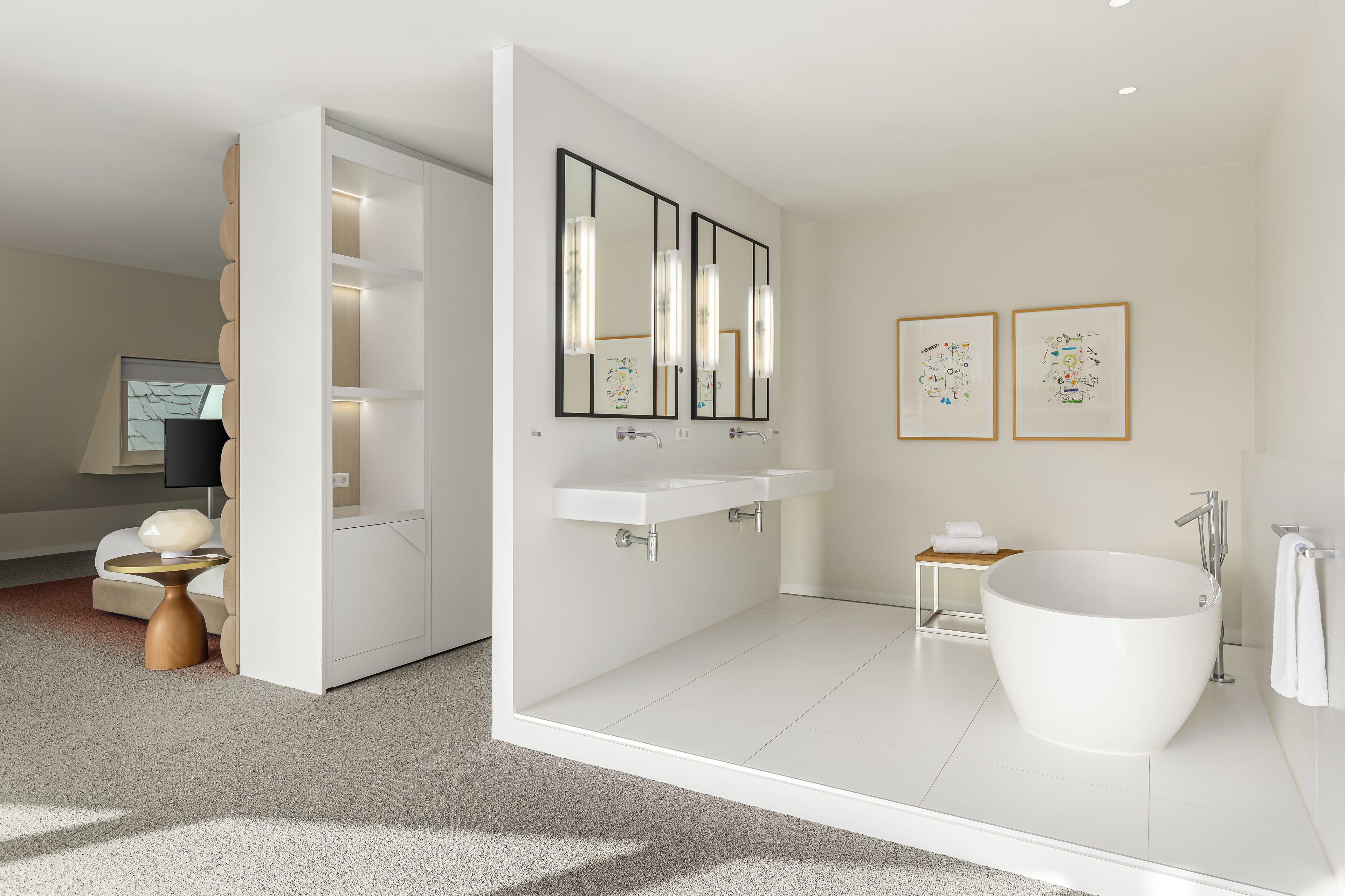 suite | bathroom | eco-friendly toiletries, hair dryer, towels